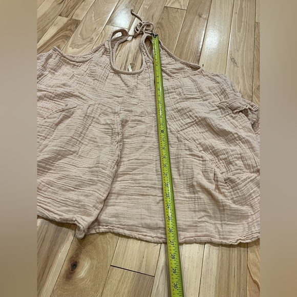 Free People Light Blush Pink Babydoll Flowy Dress Shirt Top - women’s size small - Picture 5 of 8